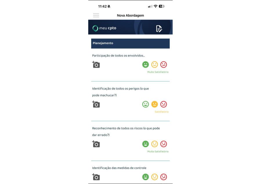 App MeuCPTO: registro de observação